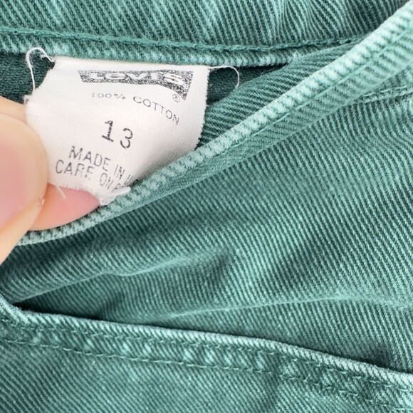 VTG 90s LEVI'S Women's High Waist Tapered Green Size 13 Jeans 17512-0842 Red Tag - Picture 7 of 14